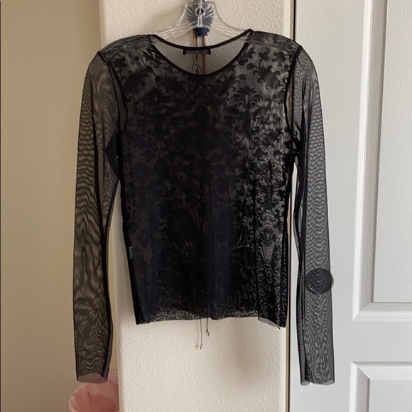 Black long sleeve lace top - Picture 2 of 2